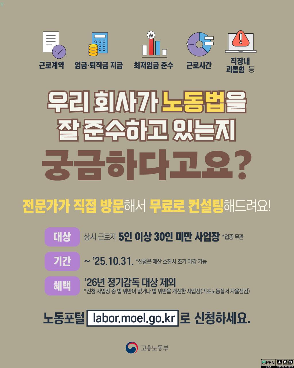 근로조건 자율개선 지도점검