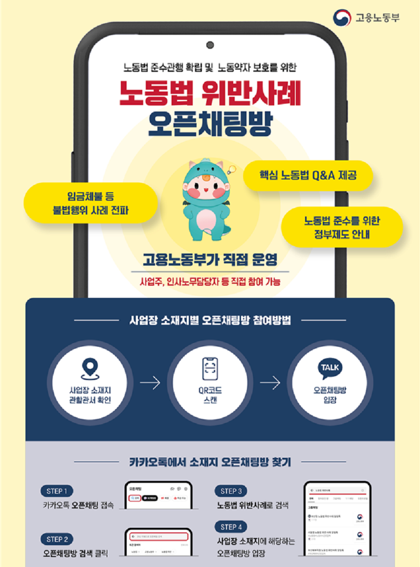 노동법 위반사례 오픈채팅방