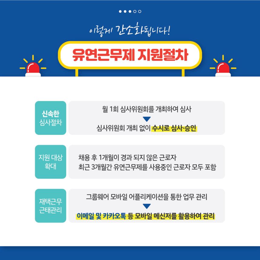 유연근무제 지원 방안