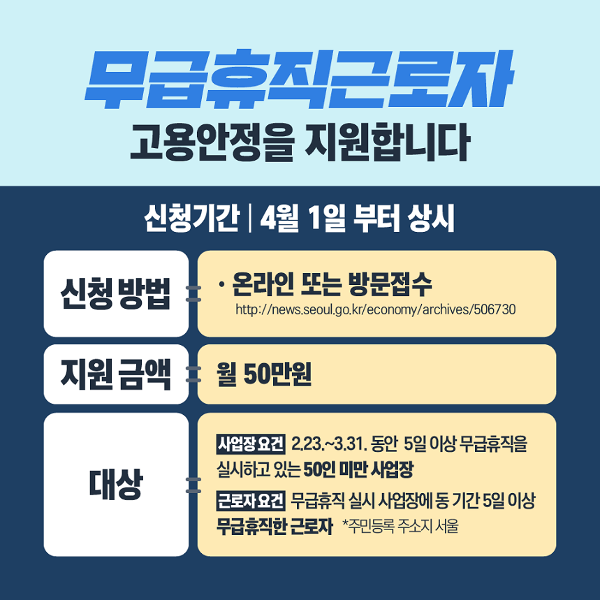 지역고용대응 특별지원사업(서울)