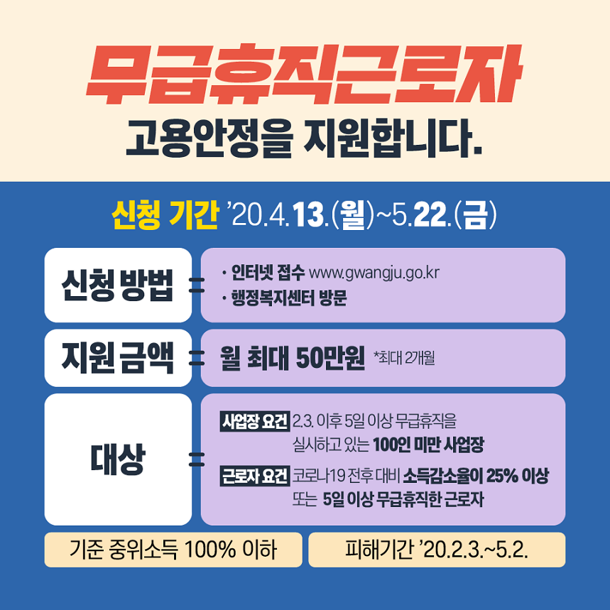 지역고용대응 특별지원사업(광주)