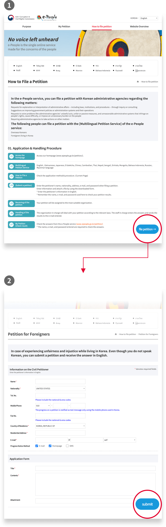 Online Petition & Discussion Example mobile image, You can check it with the text above.