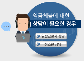 임금체불에 대한 상담이 필요한 경우