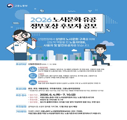 2026 노사문화유공 포상
