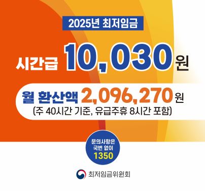 2025년 최저임금 안내