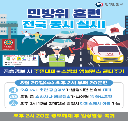 2025년 8월 민방위훈련